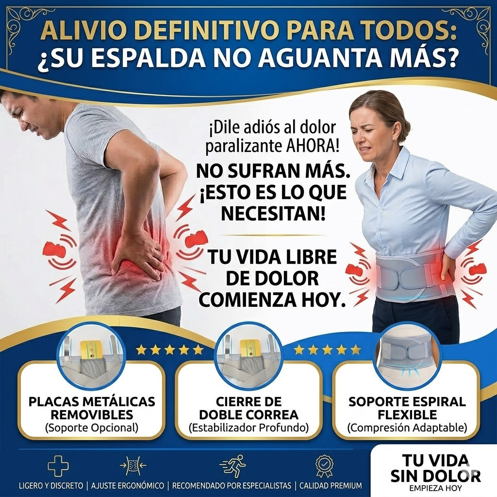 🛡️ LUMBARPRO 360° - FAJA DE SOPORTE LUMBAR AJUSTABLE