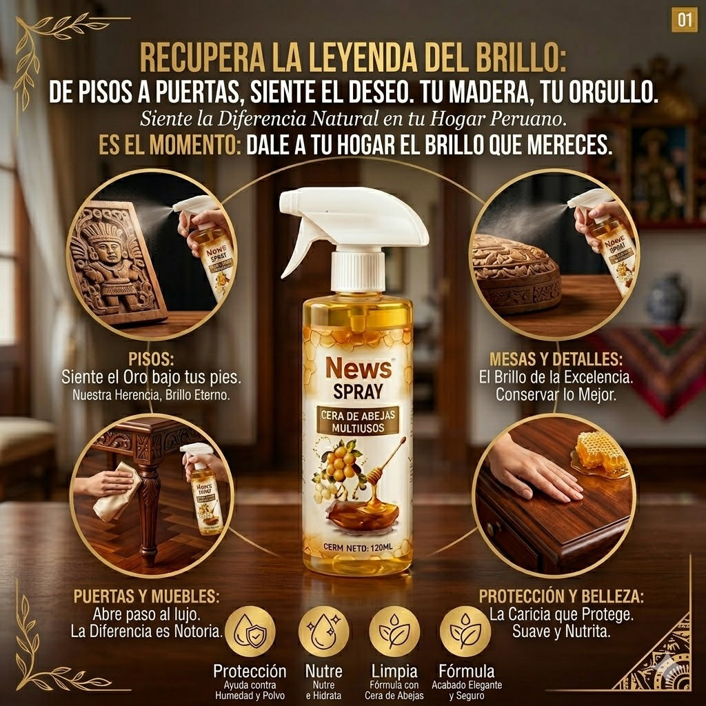 ✨SPRAY ABRILLANTADOR DE CERA DE ABEJA PREMIUM✨