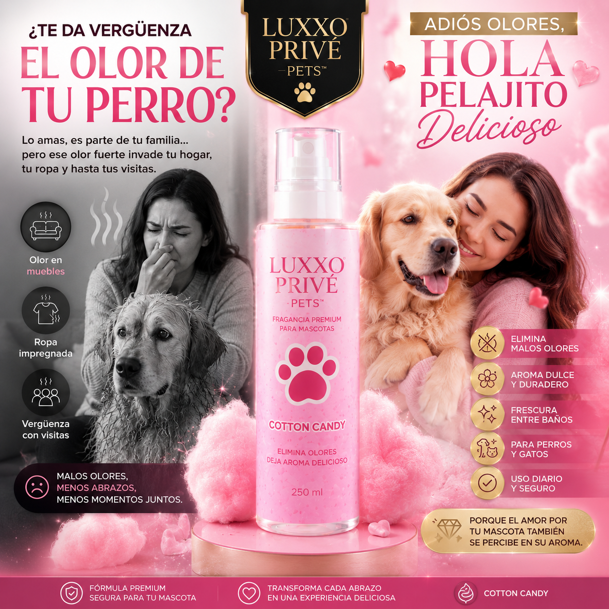 👑 FRAGANCIA PREMIUM LUXXO PRIVÉ PETS™ Cotton Candy
