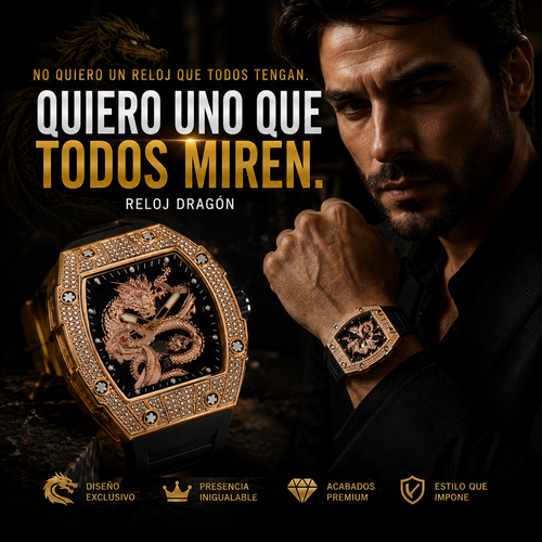 ⌚RELOJ DRAGÓN DORADO