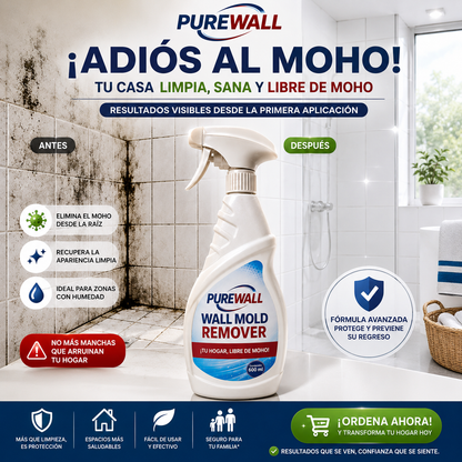 💚 PUREWALL REMOVEDOR DE MOHO | PAREDES MÁS LIMPIAS, FRESCAS Y PROTEGIDAS EN MINUTOS.