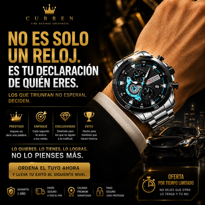 ⌚ RELOJ DE LUJO CURREN ORIGINAL