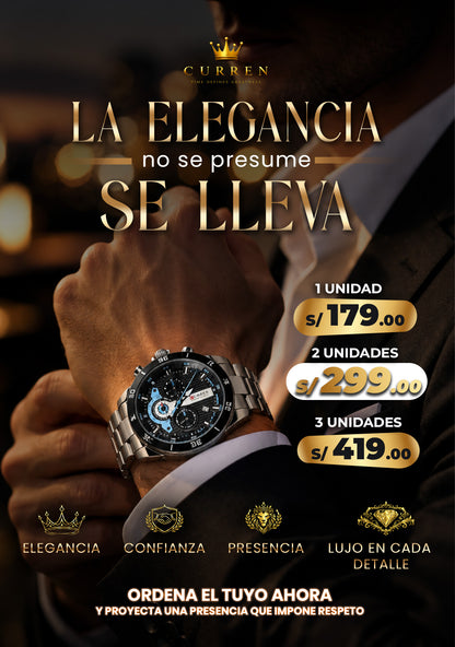 ⌚ RELOJ DE LUJO CURREN ORIGINAL