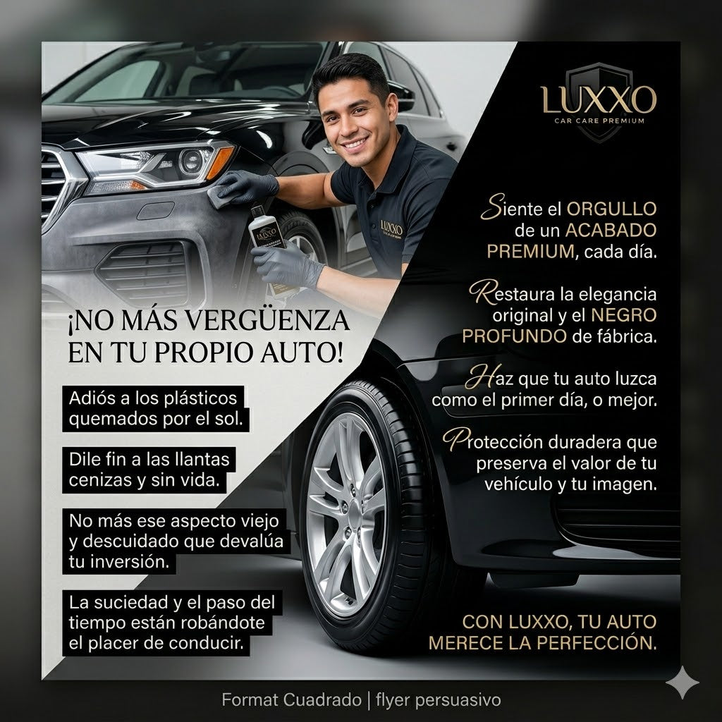 ACABADO DE LUJO- ABRILLANTADOR DE PLÁSTICOS Y GOMAS PREMIUM