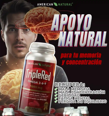 TRIPLE RED OMEGA 3-6-9 ❤️🔥PROTEGE TU CORAZÓN, TU CEREBRO Y TU BIENESTAR