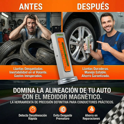 ⚡ MEDIDOR MAGNÉTICO DE ALINEACIÓN DE RUEDAS 🎁PROMO LANZAMIENTO🎁
