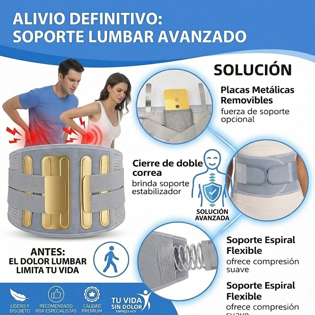 🛡️ LUMBARPRO 360° - FAJA DE SOPORTE LUMBAR AJUSTABLE