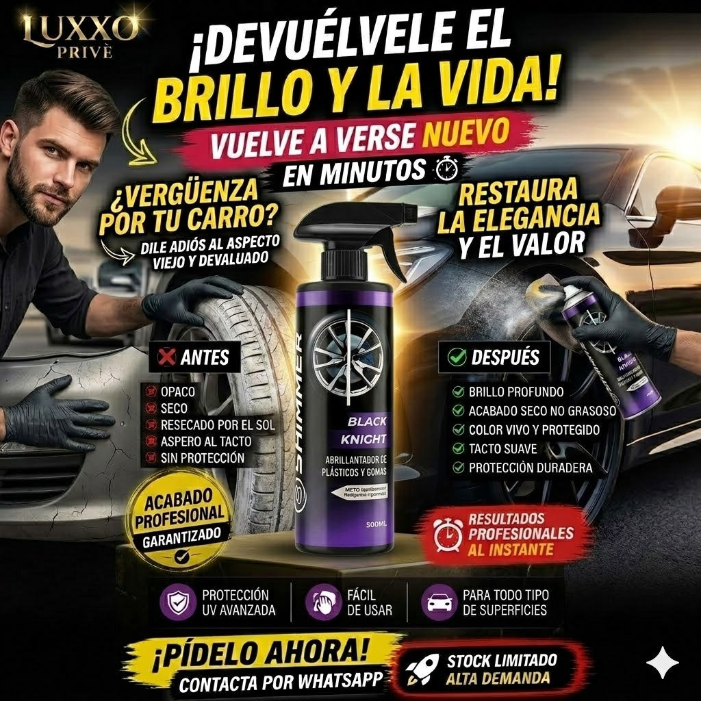 ACABADO DE LUJO- ABRILLANTADOR DE PLÁSTICOS Y GOMAS PREMIUM