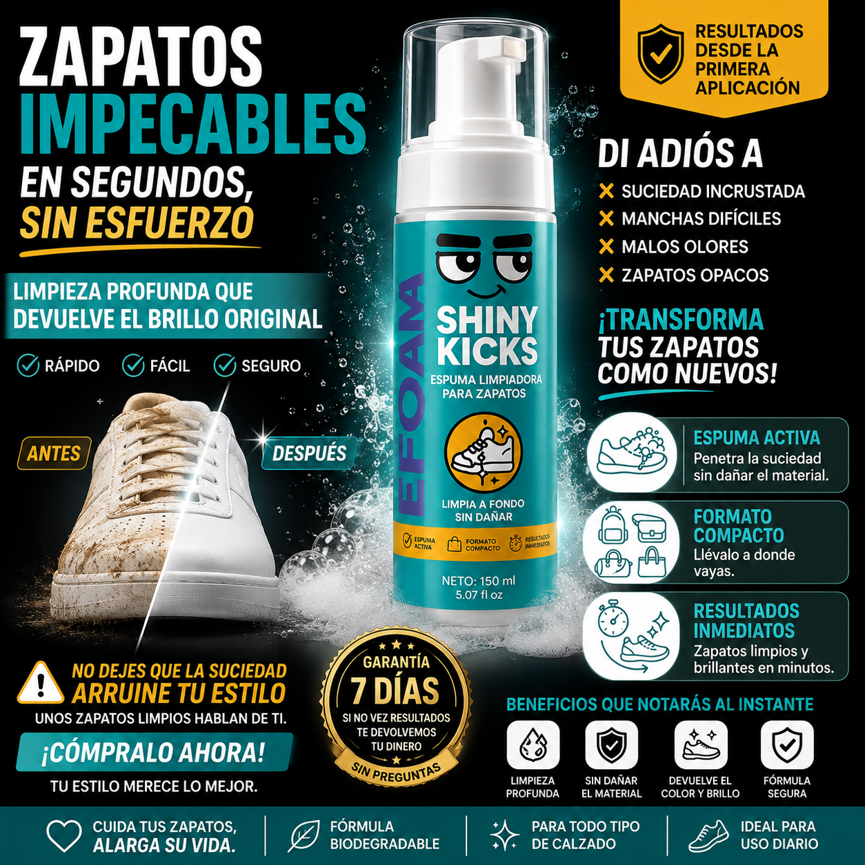 ⭐SHINY KICKS® ESPUMA PREMIUM PARA ZAPATILLAS
