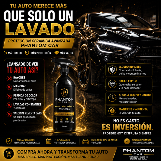 🔥 ESCUDO CERÁMICO TITANIUM | PHANTOM CAR